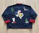 70s 80s Custom Handmade Applique Western Jacket Sz L Alamo Texas Bluebonnets