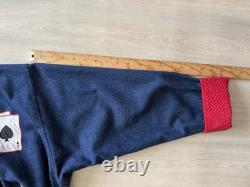 70s 80s Custom Handmade Applique Western Jacket Sz L Alamo Texas Bluebonnets