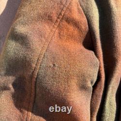 70s H Bar C Western Shadow Plaid Wool Ranch Coat Men's Large