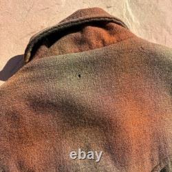 70s H Bar C Western Shadow Plaid Wool Ranch Coat Men's Large