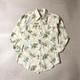70s HBARC Ivory Flower Pattern Western Shirt L 16-33