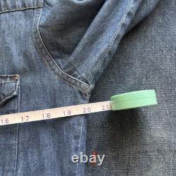 70s Maverick Blue Bell Embroidered Denim Western Shirt Pearl Snap Size Large VTG