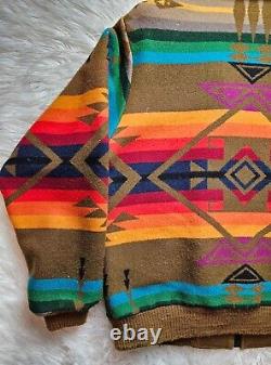 70s Vintage Pendleton High Grade Western Wear Jacket Large Aztec Coat Distressed
