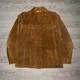 80's VTG Berco Brown Buckskin Suede Western Fringe jacket leather buttons Large
