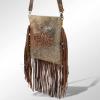 AD American Darling Messenger Hand Tooled Hair On Genuine Leather Western Women