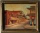 ANTIQUE CALIFORNIA LANDSCAPE OIL PAINTING OLD VINTAGE MODERN CITYSCAPE 1930s