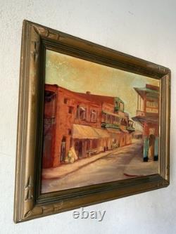 ANTIQUE CALIFORNIA LANDSCAPE OIL PAINTING OLD VINTAGE MODERN CITYSCAPE 1930s