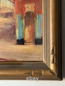 ANTIQUE CALIFORNIA LANDSCAPE OIL PAINTING OLD VINTAGE MODERN CITYSCAPE 1930s