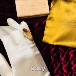 ANTIQUE- Victorian LARGE Natural Dendritic Agate Ring 10K Gold -Size 6 -6.1g