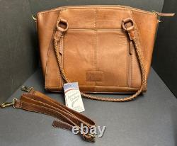 American Darling Tooled Leather Double Handle Strap Conceal Carry Purse Bag Tote