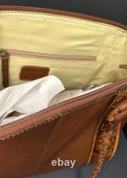 American Darling Tooled Leather Double Handle Strap Conceal Carry Purse Bag Tote