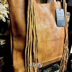 American Darling Tote Beautiful Thick Supple? Full Leather Removable Tassels NWT