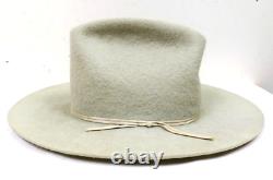 American Hat Company Gray 3X CLEAR BEAVER Cowboy Sz 7 3/8 Stelzigs Western VTG