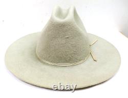 American Hat Company Gray 3X CLEAR BEAVER Cowboy Sz 7 3/8 Stelzigs Western VTG
