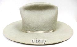 American Hat Company Gray 3X CLEAR BEAVER Cowboy Sz 7 3/8 Stelzigs Western VTG