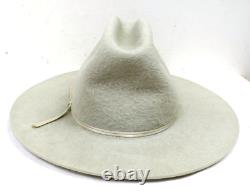 American Hat Company Gray 3X CLEAR BEAVER Cowboy Sz 7 3/8 Stelzigs Western VTG