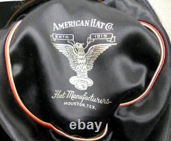 American Hat Company Gray 3X CLEAR BEAVER Cowboy Sz 7 3/8 Stelzigs Western VTG