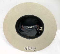 American Hat Company Gray 3X CLEAR BEAVER Cowboy Sz 7 3/8 Stelzigs Western VTG