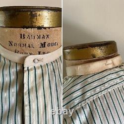 Antique 1910s Ely & Walker E&W Supreme Cotton Shirt 16-34 French Cuffs VTG