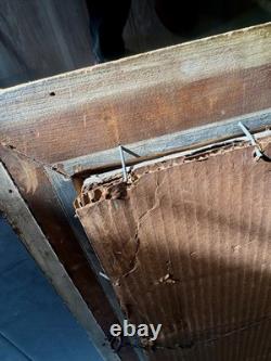 Antique 19th Century Signed European Rococo Revival Oil Painting Court Scene