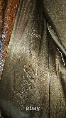 Antique 60s Frederick & Nelson Real MINK Coat 44 Long Silk Lining Medium RARE