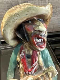 Antique Andy Anderson Singing Cowboy Tex Chalkware Figurine Circa 1936