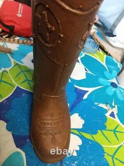 Antique Copper Molded Western Boot Umbrella Stand. By Masters