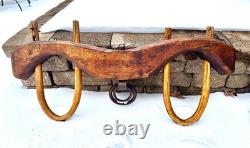 Antique Double Ox Yoke Large Ox Yoke Rustic Wood and Steel Double Ox Yoke