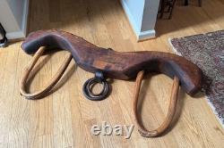 Antique Double Ox Yoke Large Ox Yoke Rustic Wood and Steel Double Ox Yoke