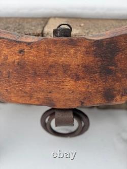 Antique Double Ox Yoke Large Ox Yoke Rustic Wood and Steel Double Ox Yoke