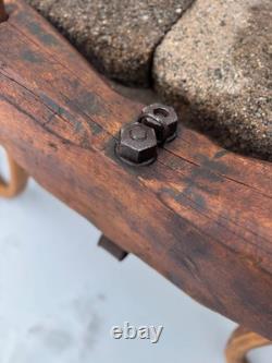 Antique Double Ox Yoke Large Ox Yoke Rustic Wood and Steel Double Ox Yoke