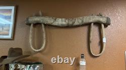 Antique Double Ox Yoke Large Ox Yoke Rustic Wood and Steel Double Ox Yoke