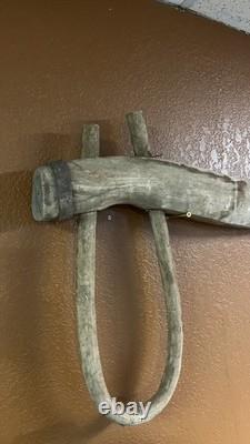 Antique Double Ox Yoke Large Ox Yoke Rustic Wood and Steel Double Ox Yoke