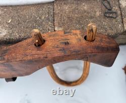 Antique Double Ox Yoke Large Ox Yoke Rustic Wood and Steel Double Ox Yoke