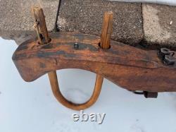 Antique Double Ox Yoke Large Ox Yoke Rustic Wood and Steel Double Ox Yoke