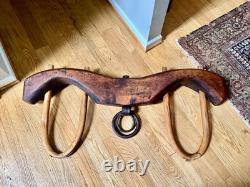 Antique Double Ox Yoke Large Ox Yoke Rustic Wood and Steel Double Ox Yoke