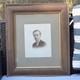 Antique Early 1900s Framed Gentleman Portrait Photo Wood Frame 18.5x22 XL Large