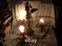 Antique Hanging Chandelier 4 Light Fixture western decor 20 x 20