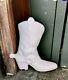 Antique Large Cast Iron Cowboy Boot Western Rustic Decor Garden Vase Door Stop