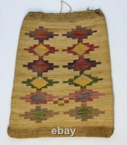 Antique Large Nez Perce Corn Husk Bag late 19th century 16 h x 12w