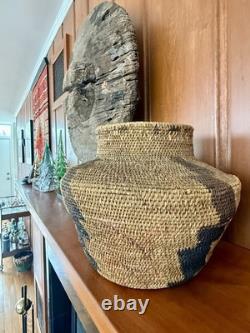 Antique Large Pima Native American Indian Basket 1890-1920 Stunning Design