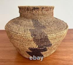 Antique Large Pima Native American Indian Basket 1890-1920 Stunning Design