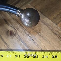 Antique Leather, Wood, &Brass Horse Collar with Brass Topper L 30 W 20 H 8