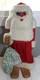 Antique Made In Western Germany Wood Glass Eyed 18.5 Santa Claus Figurine