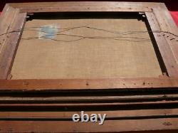 Antique Oil on Canvas LOST GREENHORN Western Painting After Alfred Jacob Miller