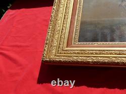 Antique Oil on Canvas LOST GREENHORN Western Painting After Alfred Jacob Miller
