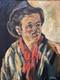 Antique Old West Social Realism Americana Cowboy Portrait Oil Painting, 1940s