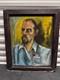 Antique Old West Social Realism Americana Cowboy Portrait Oil Painting, 1940s