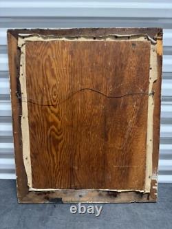 Antique Old West Social Realism Americana Cowboy Portrait Oil Painting, 1940s