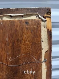 Antique Old West Social Realism Americana Cowboy Portrait Oil Painting, 1940s